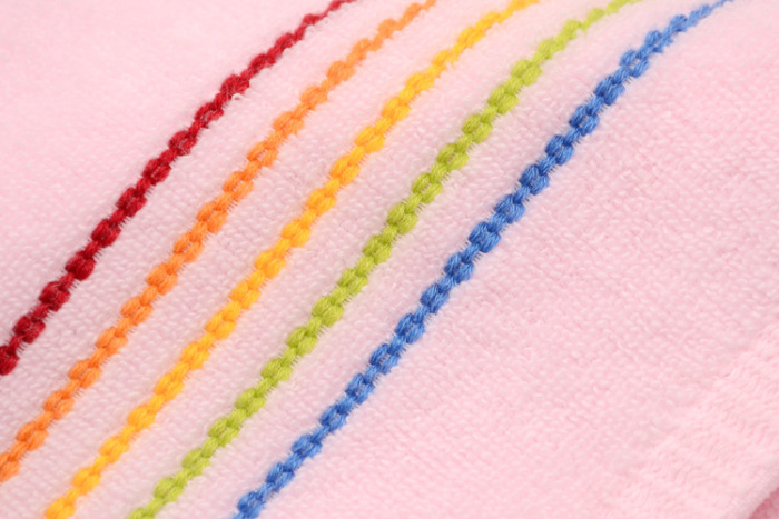 Pure cotton children's towel soft water absorbent non twist skin baby small towel rainbow child towel