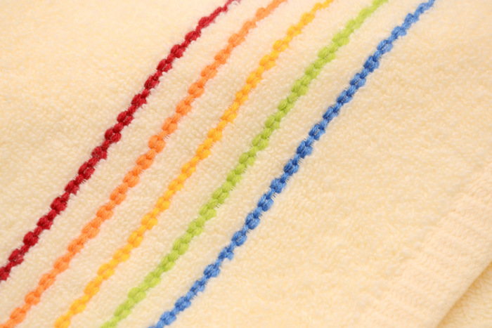 Pure cotton children's towel soft water absorbent non twist skin baby small towel rainbow child towel
