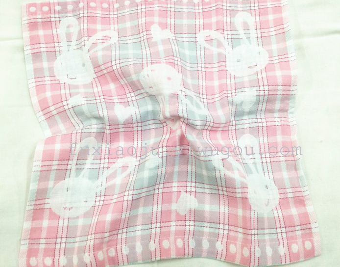 Three layer jacquard gauze towel baby cartoon towel towel slobber