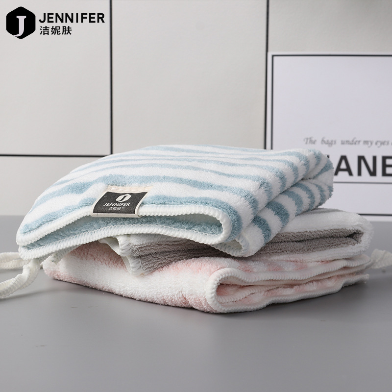 Factory Wholesale Soft Skin-Friendly Stripes Small Square Towel Customizable New Fiber Absorbent Handkerchief Little Square Towel Small Square Towel