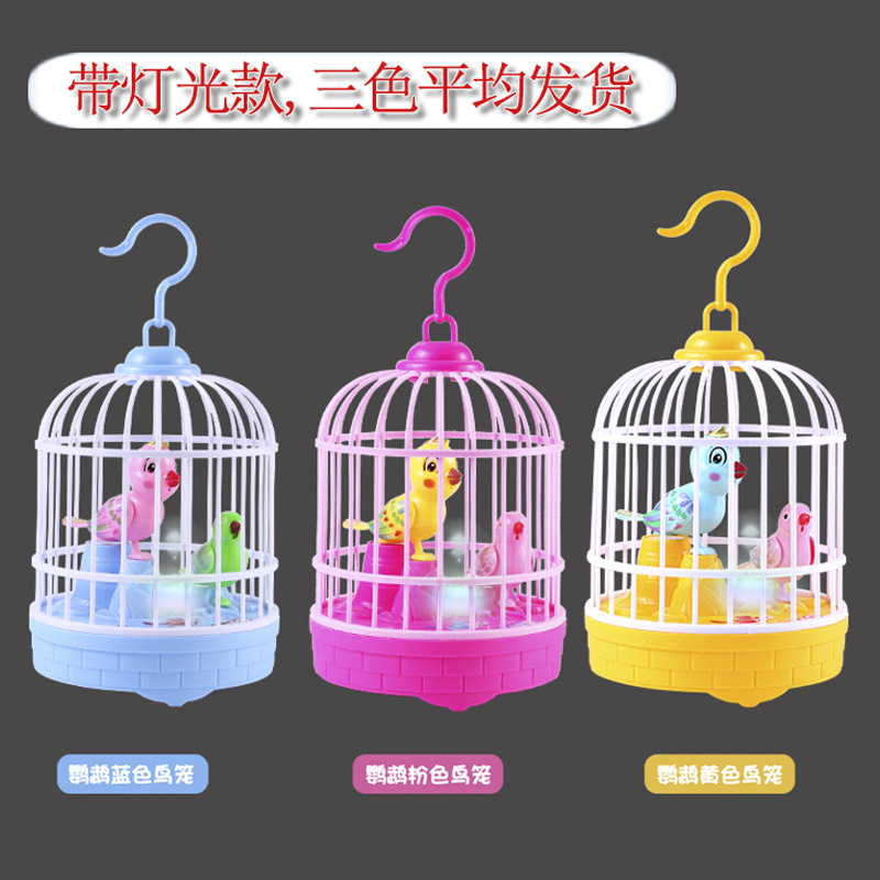 Scenic Spot Temple Fair Gift Voice Control Mini Birdhouse Toy New Exotic Induction Stall Toy Voice Control Simulation Bird Cage Scenic Spot Temple Fair Gift Voice Control Mini Birdhouse Toy New Exotic Induction Stall Toy Voice Control Simulation Bird Cage
