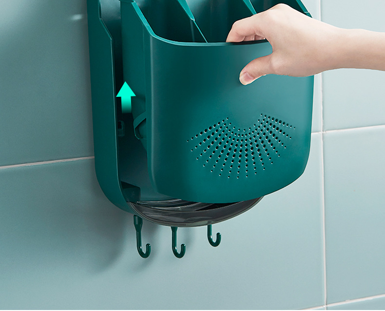 Multifunctional Wall Mount Chopsticks Cage Household Chopsticks Spoon Fork Draining Storage Bucket Kitchen Punch-Free Grid Chopsticks Storage Box Multifunctional Wall Mount Chopsticks Cage Household Chopsticks Spoon Fork Draining Storage Bucket Kitchen Punch-Free Grid Chopsticks Storage Box