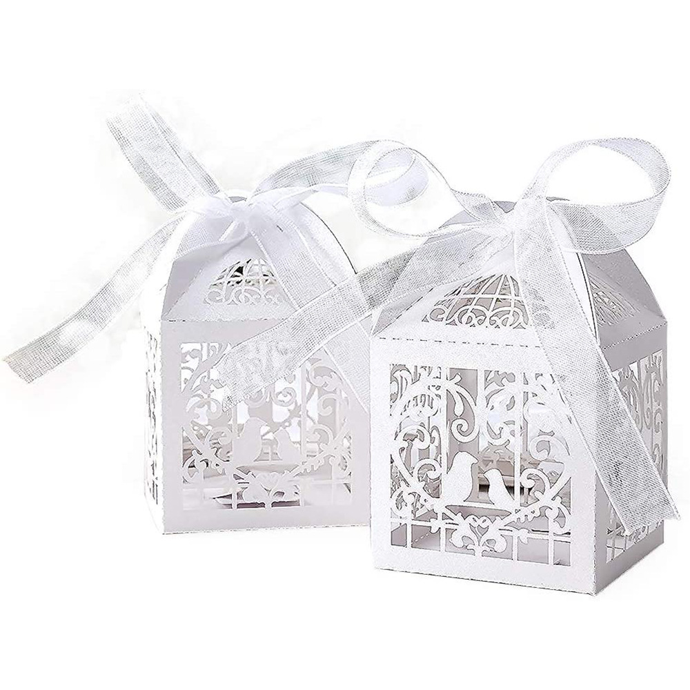 Watson Creative Cross-Border Wedding Candy Box Creative European Hollow Candy Box Mori Style Bird Cage Wedding Candies Box Candy Box Paper Box