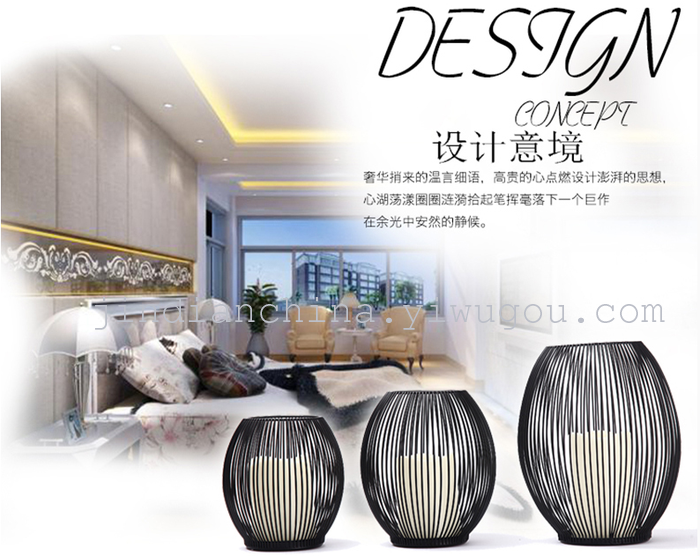Iron cage lantern Candlestick LED lamp Iron Candle Factory Direct