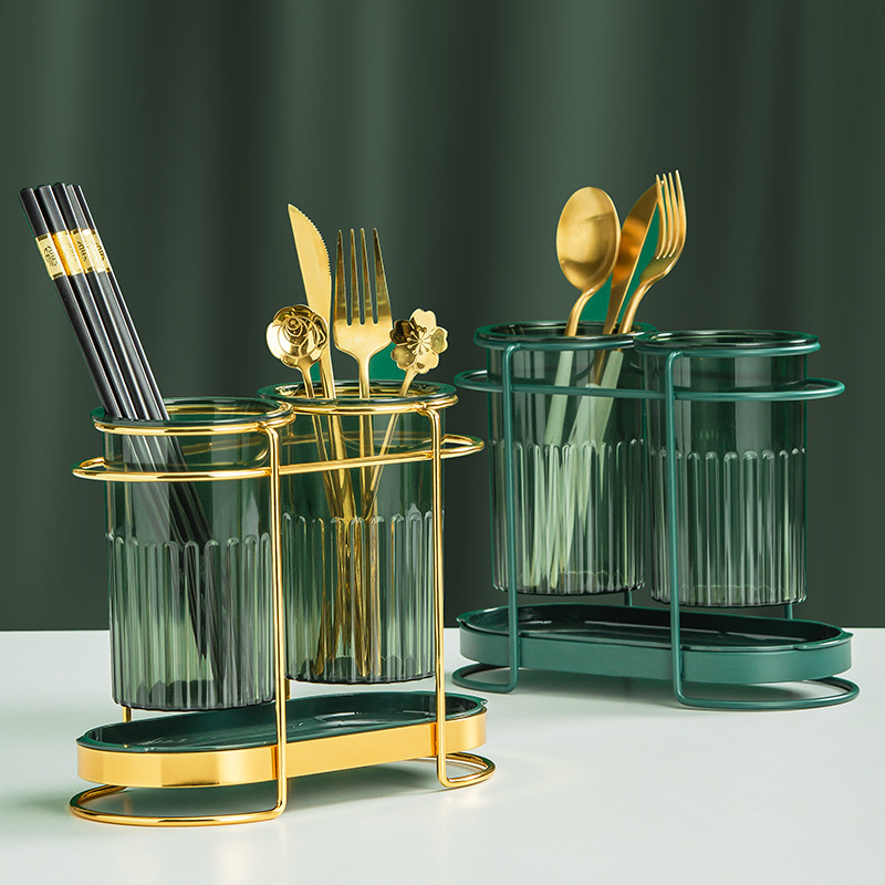 Light Luxury Chopsticks Rack Household Chopstick Barrel Drain Chopsticks Tube Wall-Mounted Kitchen Storage Box Chopsticks Basket Chopsticks Cage