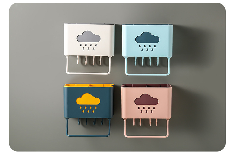Punch-Free Chopsticks Holder Water Drop Kitchen Gadget Wall-Mounted Household Draining Nordic Color Creative Chopsticks Cage Punch-Free Chopsticks Holder Water Drop Kitchen Gadget Wall-Mounted Household Draining Nordic Color Creative Chopsticks Cage