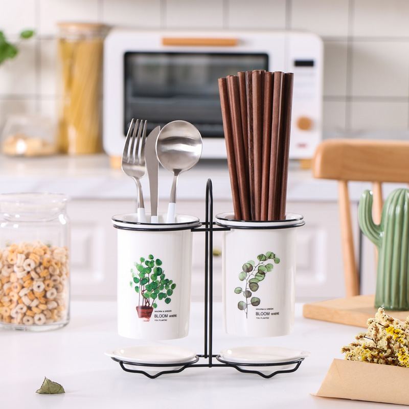Douyin Household Chopsticks Tube Set Kitchen Tableware Storage Storage Rack Chopsticks Basket Creative Drain Chopsticks Chopsticks Cage