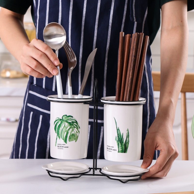 Douyin Household Chopsticks Tube Set Kitchen Tableware Storage Storage Rack Chopsticks Basket Creative Drain Chopsticks Chopsticks Cage