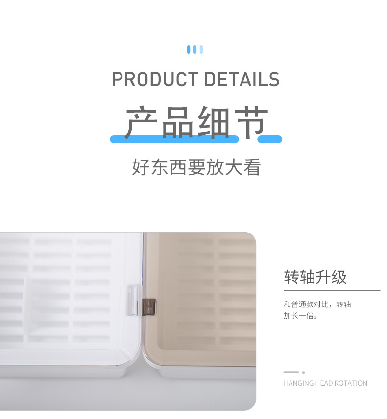 Manufacturer Drain Water and Dustproof Tableware Storage Box Simple Fashion Chopsticks Box Kitchen Organizers Plastic Chopsticks Cage