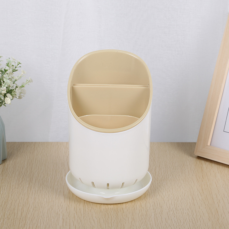 Creative Double Layer Chopsticks Holder Household Kitchen Removable Compartment Drain Chopsticks Cage Tableware Hollow Storage Organize Box