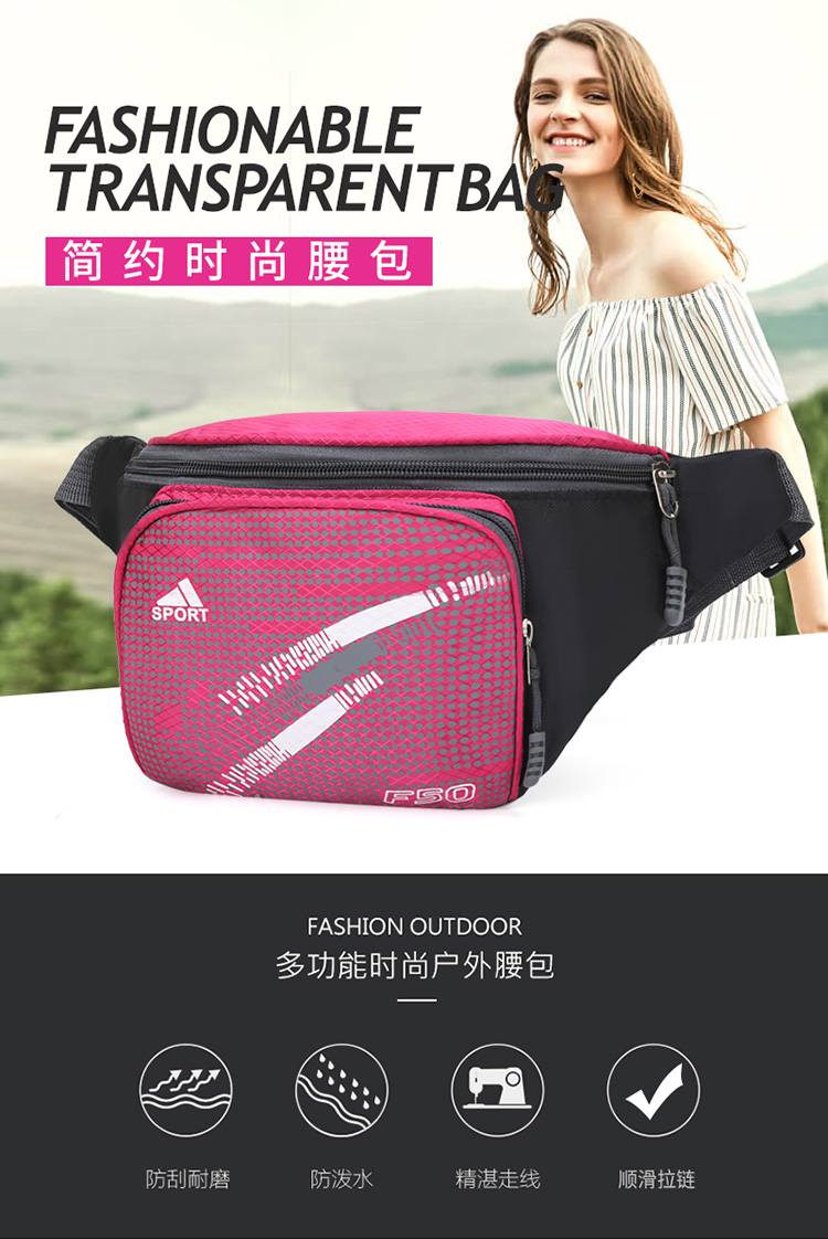 New Exercise Belt Bag for Men and Women Canvas Multi-Functional Oxford Large Capacity Cash Bags Mobile Phone Men's Cash Register Business Bag