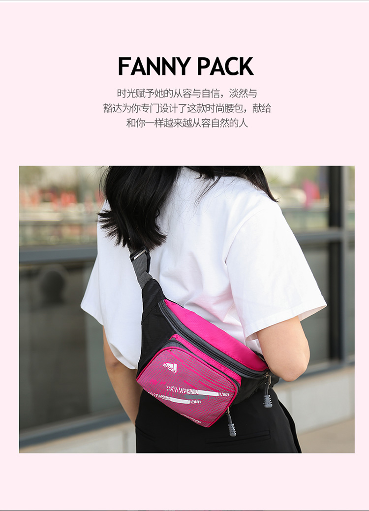 New Exercise Belt Bag for Men and Women Canvas Multi-Functional Oxford Large Capacity Cash Bags Mobile Phone Men's Cash Register Business Bag