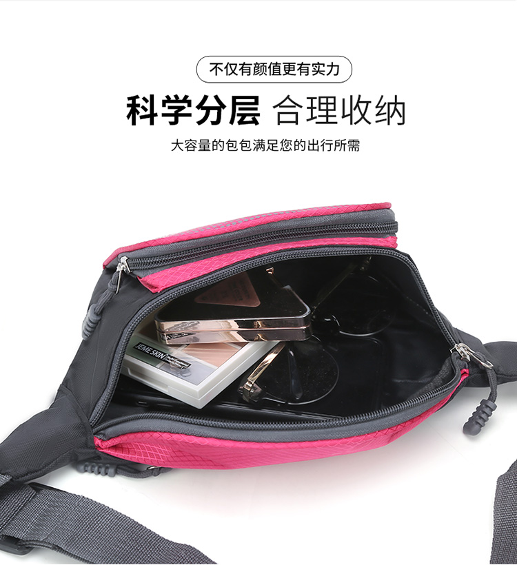 New Exercise Belt Bag for Men and Women Canvas Multi-Functional Oxford Large Capacity Cash Bags Mobile Phone Men's Cash Register Business Bag