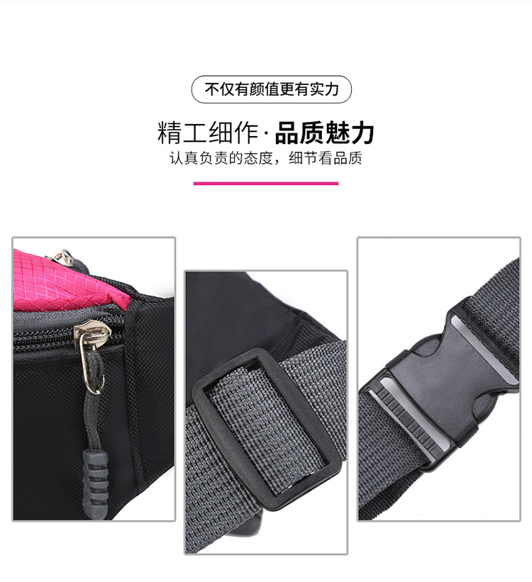 New Exercise Belt Bag for Men and Women Canvas Multi-Functional Oxford Large Capacity Cash Bags Mobile Phone Men's Cash Register Business Bag
