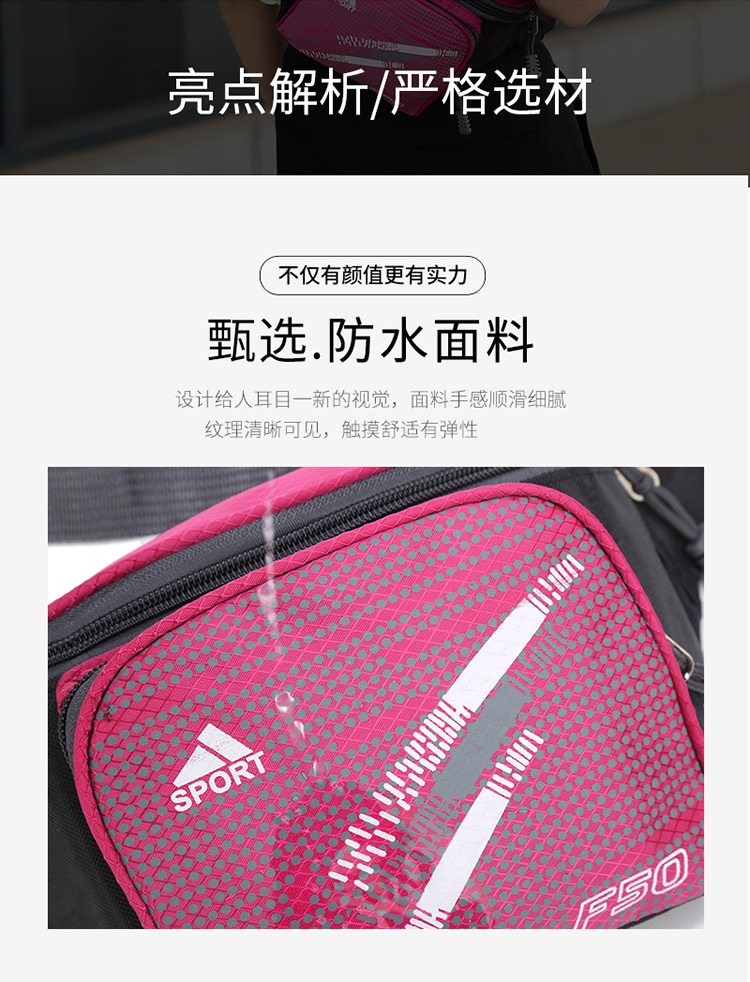 New Exercise Belt Bag for Men and Women Canvas Multi-Functional Oxford Large Capacity Cash Bags Mobile Phone Men's Cash Register Business Bag