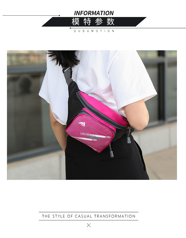 New Exercise Belt Bag for Men and Women Canvas Multi-Functional Oxford Large Capacity Cash Bags Mobile Phone Men's Cash Register Business Bag