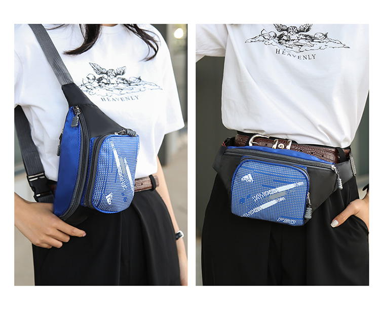 New Exercise Belt Bag for Men and Women Canvas Multi-Functional Oxford Large Capacity Cash Bags Mobile Phone Men's Cash Register Business Bag