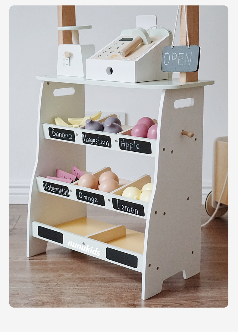 Children's Simulation Selling Fruit and Vegetable Canteen Supermarket Cash Register Toy Girls Playing House Set 3-6 Years Old 4