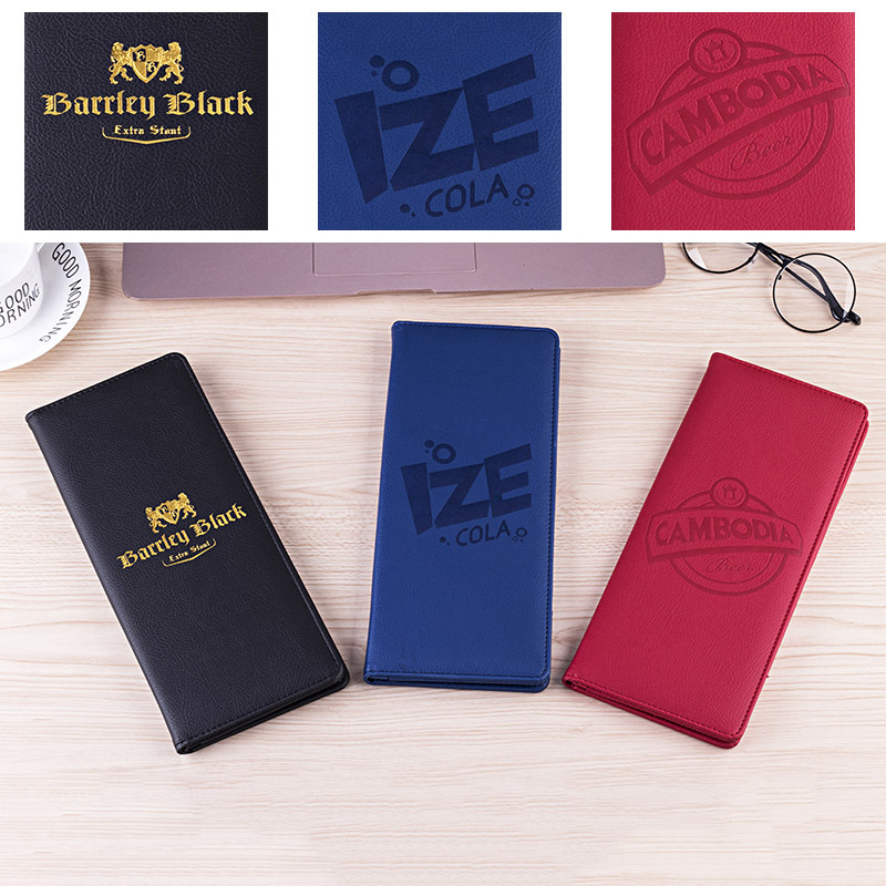 Factory Supply Hotel Leather Cash Register Restaurant Menu Clip Checkout Receipt Bill Can Be Quoted as Pictures and Samples