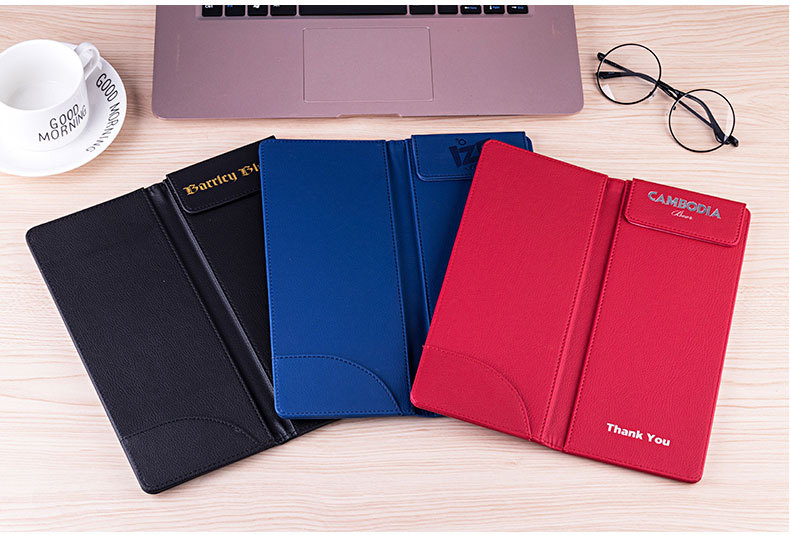 Factory Supply Hotel Leather Cash Register Restaurant Menu Clip Checkout Receipt Bill Can Be Quoted as Pictures and Samples