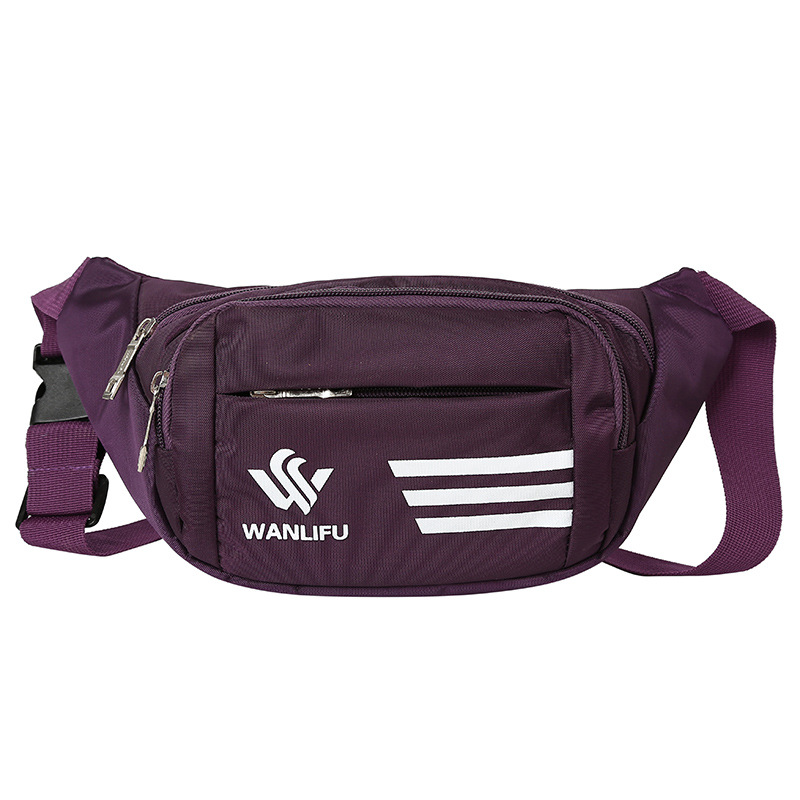 Wholesale Customized Men and Women Casual Waist Bag Cash Register Cell Phone Storage Bag Nylon Sports Shoulder Bag Crossbody Chest Bag