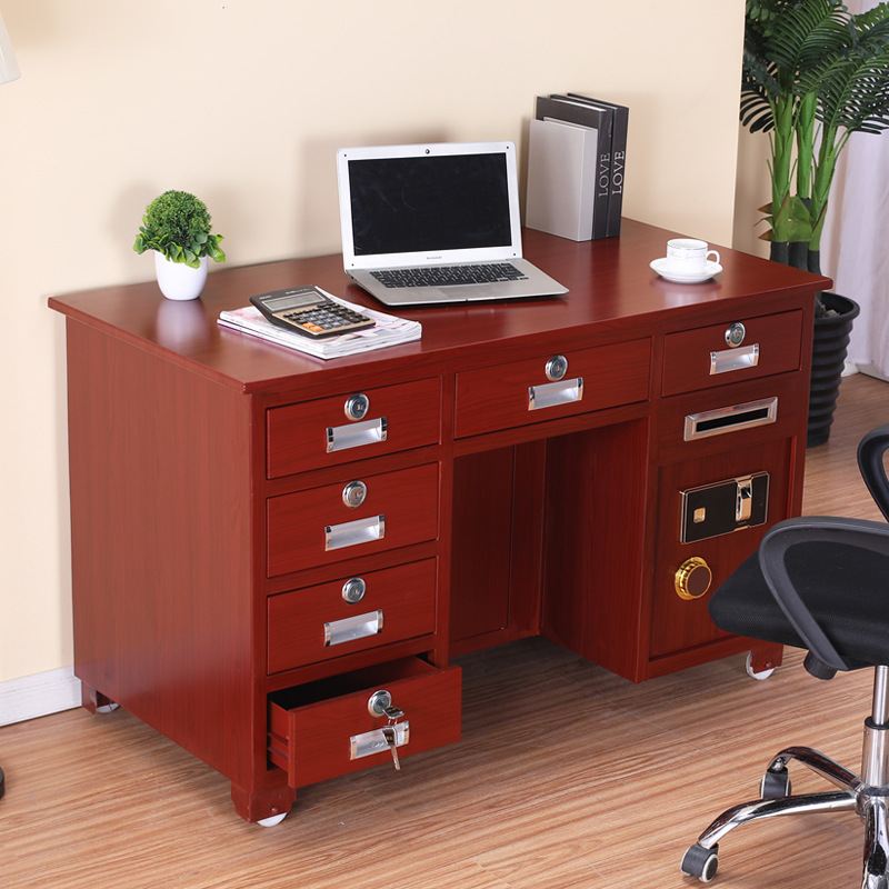All-Steel Anti-Theft Insurance Desk Fingerprint Password Desk Integrated with Coin Cash Register Financial Home Computer Safe Box
