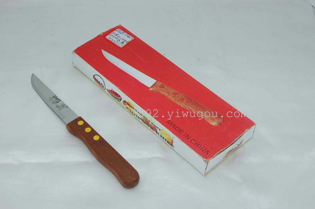 Red box of 12PCS fruit knife with wooden handle stainless steel KW-6-inch paring knife steak knife
