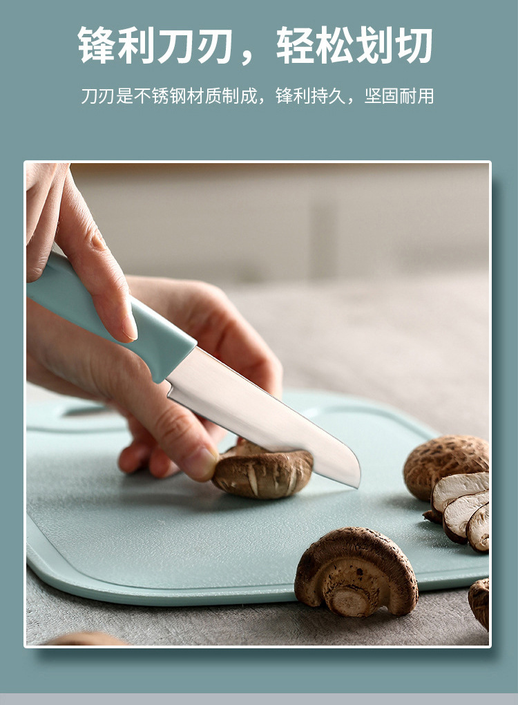 Spot Pp Chopping Board Kitchen Colorful FourPiece Set Kitchen Gift Paring Knife Chopping Board Scissors Fruit Knife