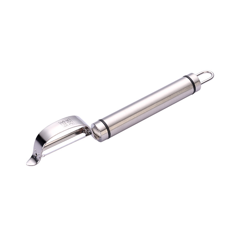 304 Stainless Steel Paring Knife Fruit Peeler Household Potato Apple Beam Knife Laser Logo