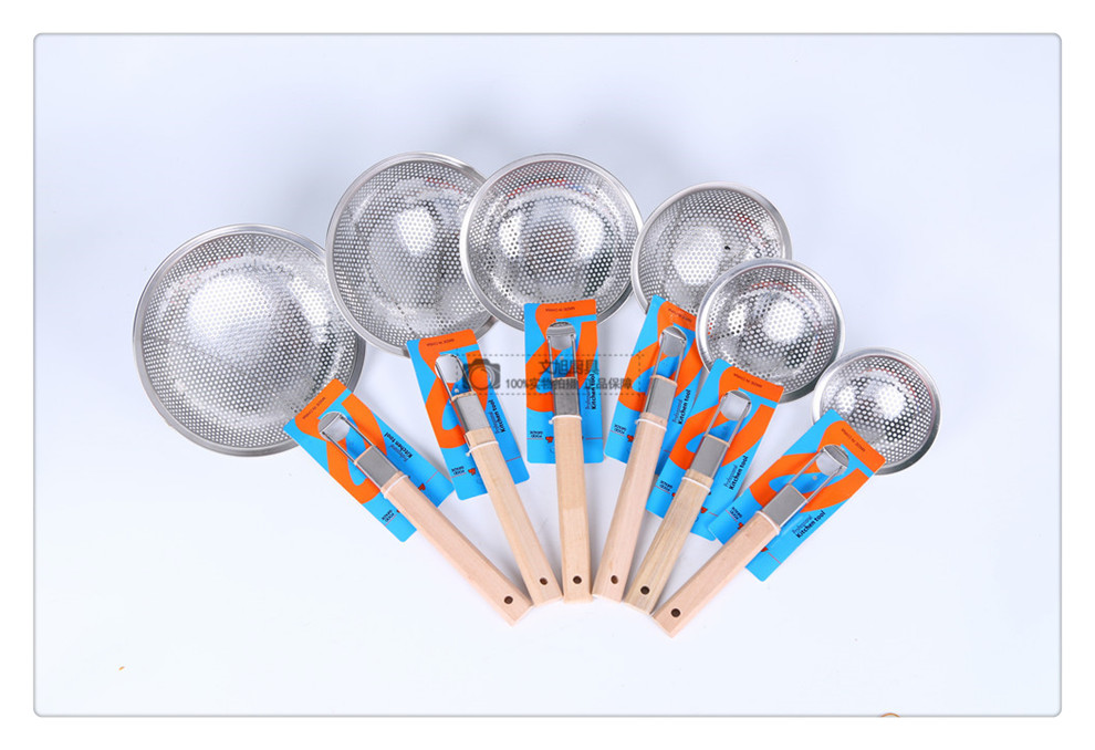 Stainless Steel Colander Drain Oil Grid Multi-Specification High Edge Strainer Spoon Rice Noodle Skimmer Wooden Handle Drain Household Kitchen Utensils Stainless Steel Colander Drain Oil Grid Multi-Specification High Edge Strainer Spoon Rice Noodle Skimmer Wooden Handle Drain Household Kitchen Utensils