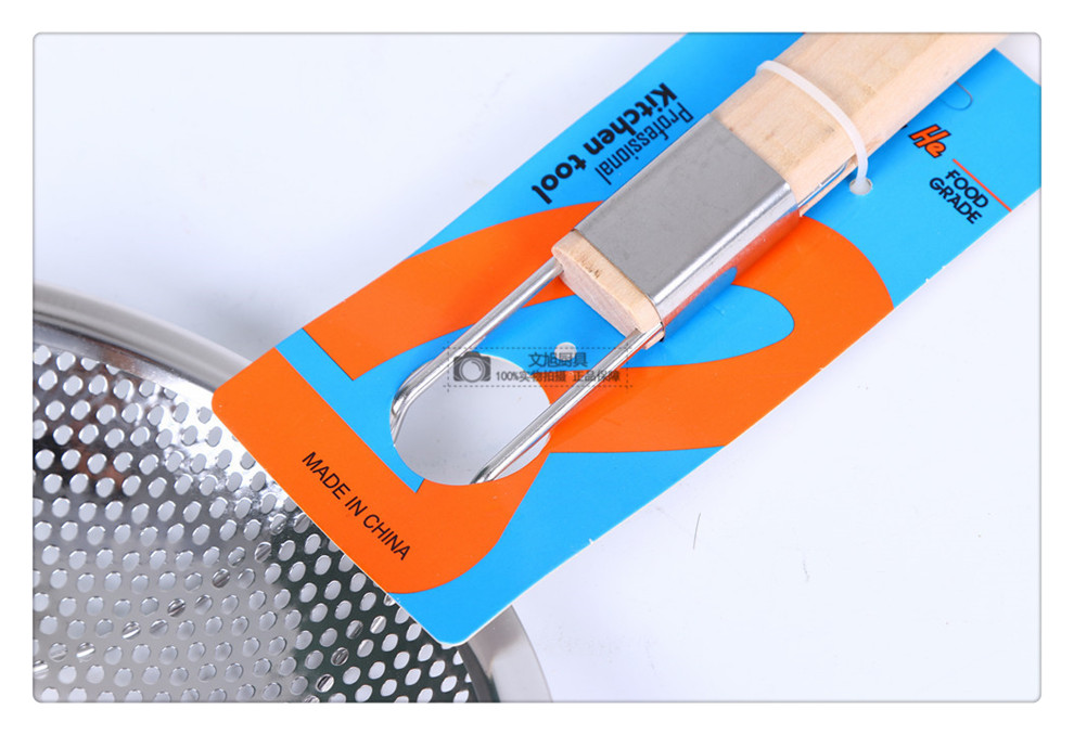 Stainless Steel Colander Drain Oil Grid Multi-Specification High Edge Strainer Spoon Rice Noodle Skimmer Wooden Handle Drain Household Kitchen Utensils Stainless Steel Colander Drain Oil Grid Multi-Specification High Edge Strainer Spoon Rice Noodle Skimmer Wooden Handle Drain Household Kitchen Utensils