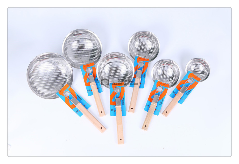 Stainless Steel Colander Drain Oil Grid Multi-Specification High Edge Strainer Spoon Rice Noodle Skimmer Wooden Handle Drain Household Kitchen Utensils Stainless Steel Colander Drain Oil Grid Multi-Specification High Edge Strainer Spoon Rice Noodle Skimmer Wooden Handle Drain Household Kitchen Utensils