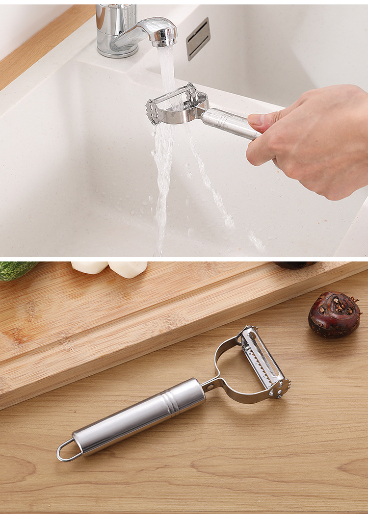 Multi-Functional Stainless Steel Smiley Face Fruit Peeling Knife Apple Peeler Potato Paring Knife