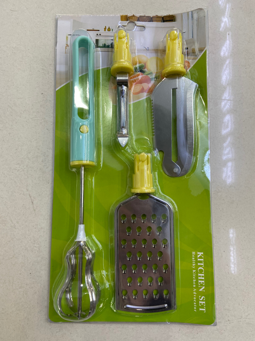 Kitchen Multi-Functional Combination Set Multi-Purpose Knife Bottle Opener Paring Knife Egg Beater Scraping Scales Egg Beater