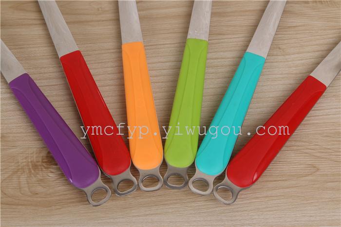 Color handle stainless steel kitchen strainer porridge spoon colander