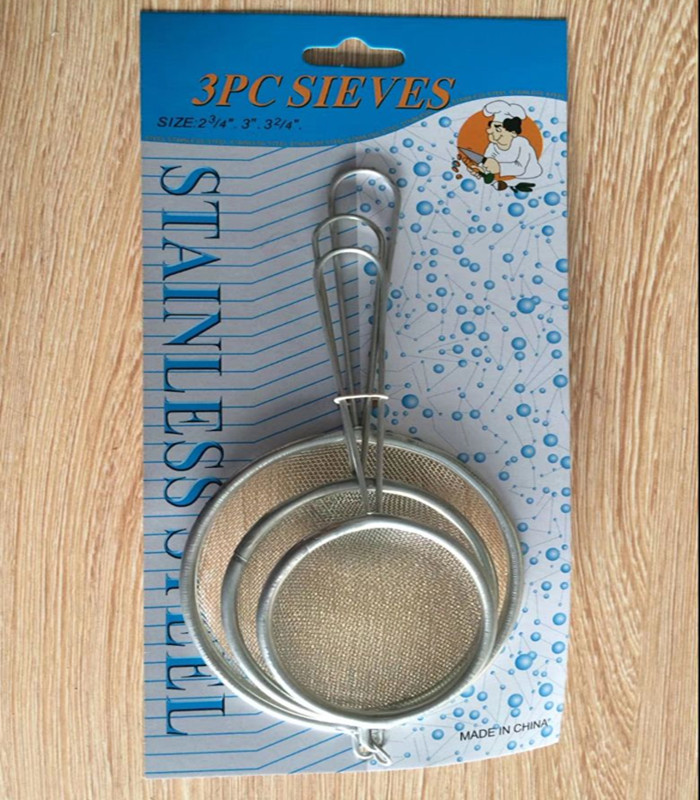Color Handle Line Leakage Stainless Steel Mesh Colander over Water Spoon Deep Frying Spoon Noodle Fishing Filter Spoon Line Leakage