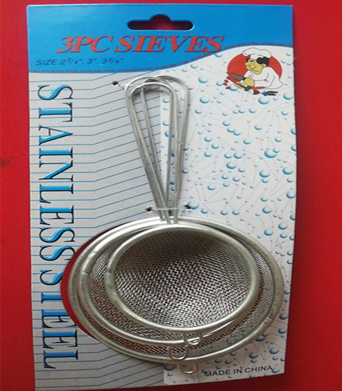 Color Handle Line Leakage Stainless Steel Mesh Colander over Water Spoon Deep Frying Spoon Noodle Fishing Filter Spoon Line Leakage