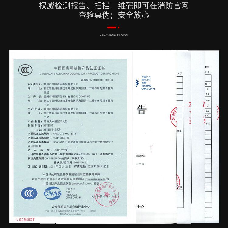WaterBased Fire Extinguisher Car Home Car Portable WaterBased Agent Fire Equipment Can Pass the Annual Inspection