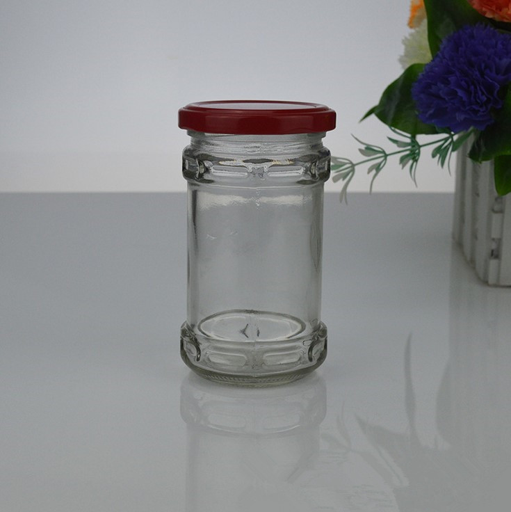Laoganma Brand New Glass Bottle Sesame Paste with Lid Pickles Bottles Beef Sauce Chili Sauce Fire Extinguisher Bottles Glass