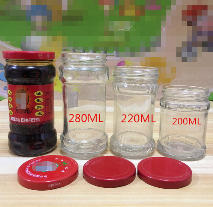 Laoganma Brand New Glass Bottle Sesame Paste with Lid Pickles Bottles Beef Sauce Chili Sauce Fire Extinguisher Bottles Glass Laoganma Brand New Glass Bottle Sesame Paste with Lid Pickles Bottles Beef Sauce Chili Sauce Fire Extinguisher Bottles Glass