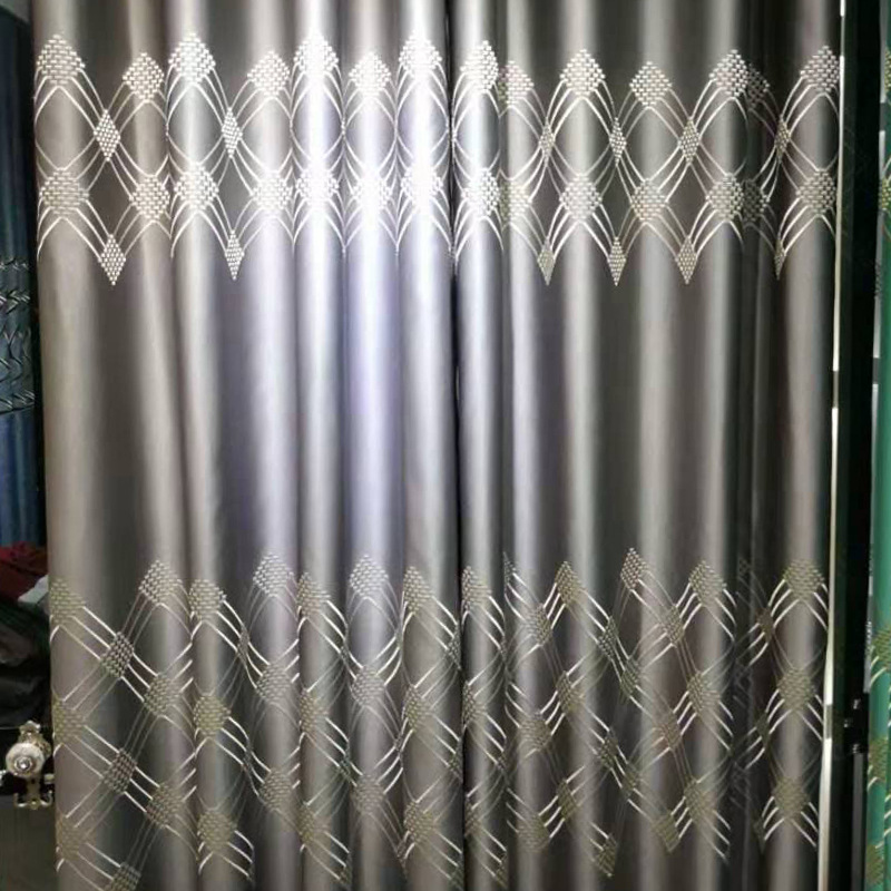 Curtain Fabric Factory Direct Sales Children&#039;s Room Shading Embroidered Curtain in Stock Wholesale