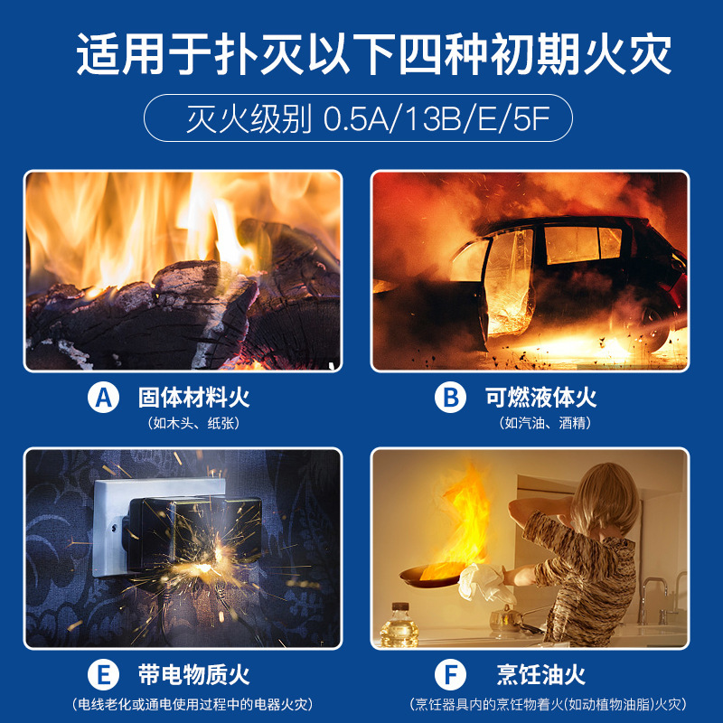 Car Fire Extinguisher Car Household Water-Based Fire Extinguishers Small Portable Fire Protection Annual Inspection