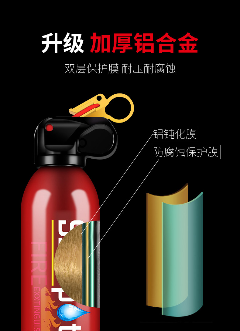 Direct Wholesale Car Fire Extinguisher Portable 600G Water-Based Mini Car Fire Extinguisher Car Fire Extinguisher