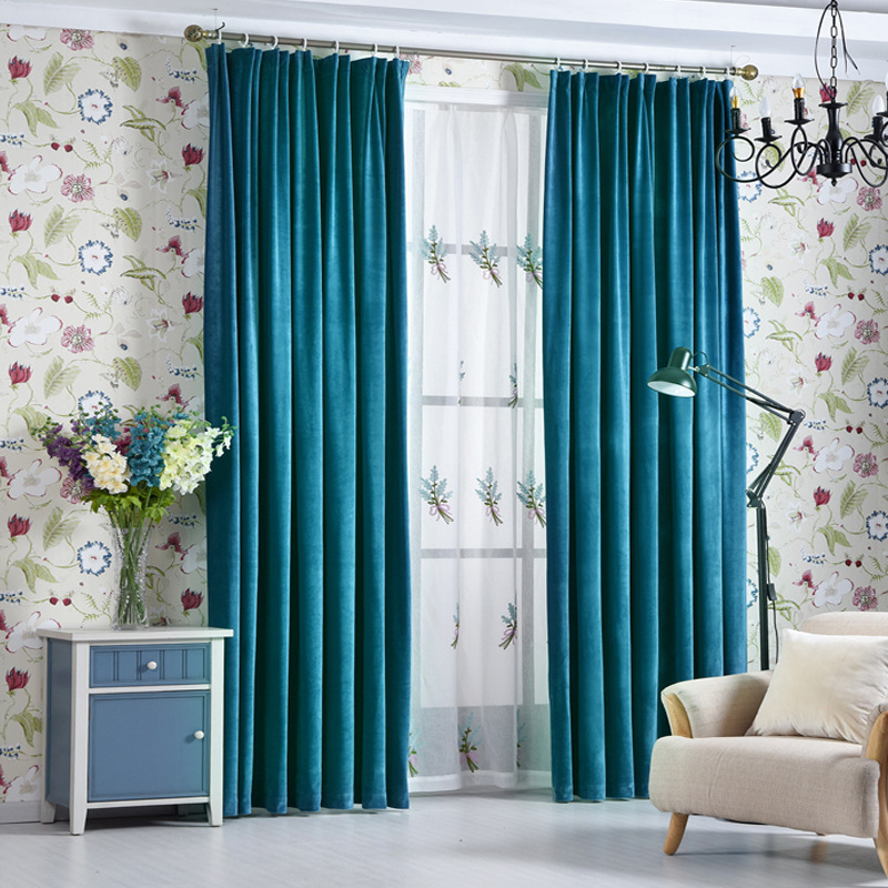 Thickening lint shading curtain fabric customized hotel living room accommodation curtain manufacturers direct sales wholesale