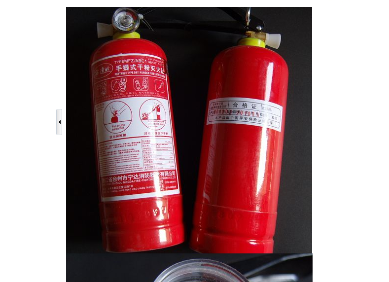 Household portable dry powder fire extinguishers for vehicles 1KG vehicle fire extinguisher inspection
