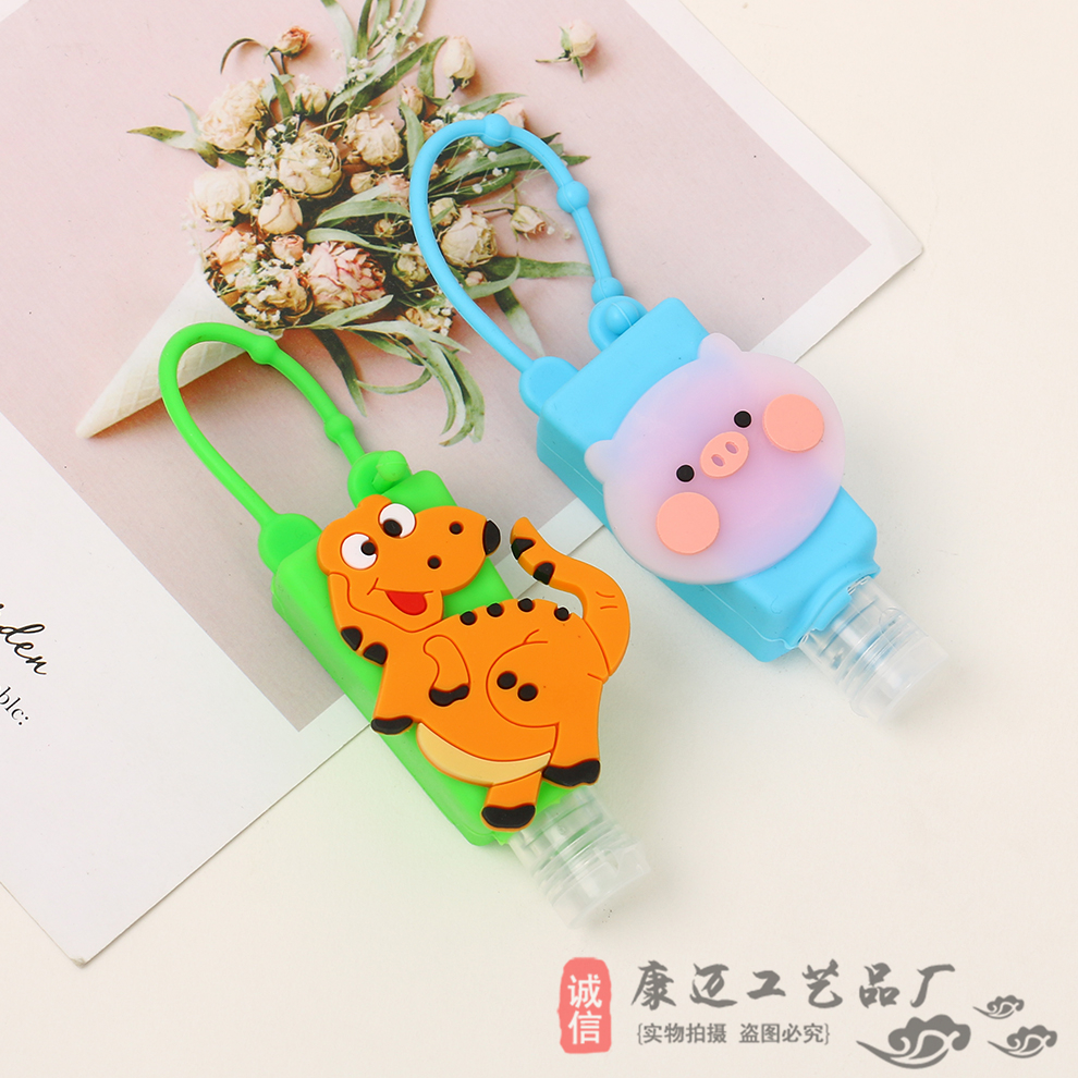 Instant Hand Sanitizer Fire Extinguisher Bottles Washable Children&#039;s Cartoon Outdoor Portable Silicone Hanging Sleeve Pannier Bag Portable Gel Bottle