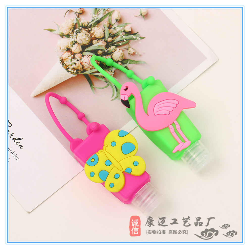 Instant Hand Sanitizer Fire Extinguisher Bottles Washable Children's Cartoon Outdoor Portable Silicone Hanging Sleeve Pannier Bag Portable Gel Bottle
