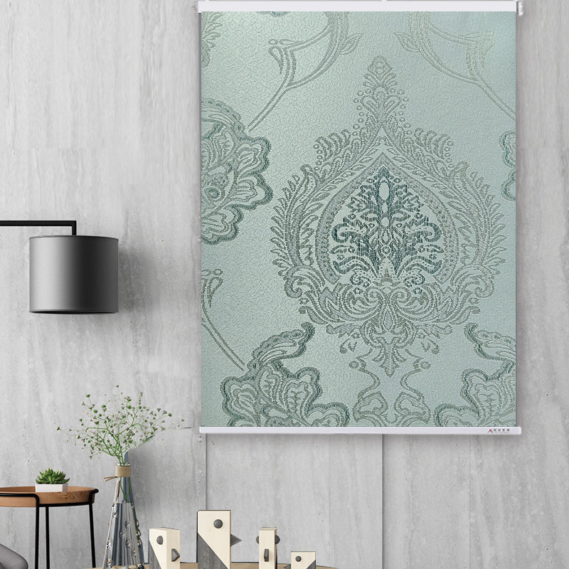 Factory Direct European Simple Office shading and shading Jacquard thickened roller Curtain Fabric Finished Products