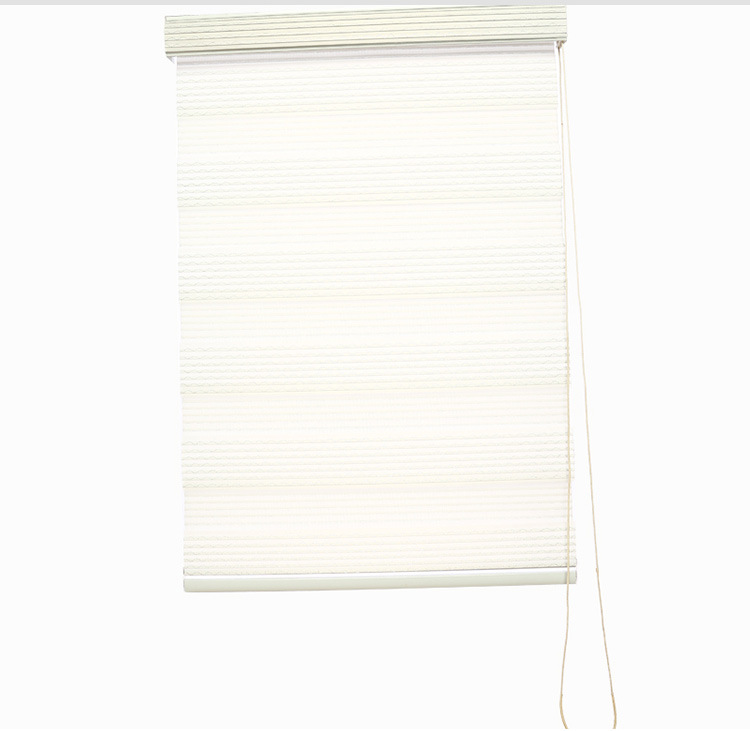 Simple European Vintage Jacquard Soft Gauze Curtain Three Fold Soft Gauze Curtain Fabric Finished Home Decoration Hotel Office Roller Shutter