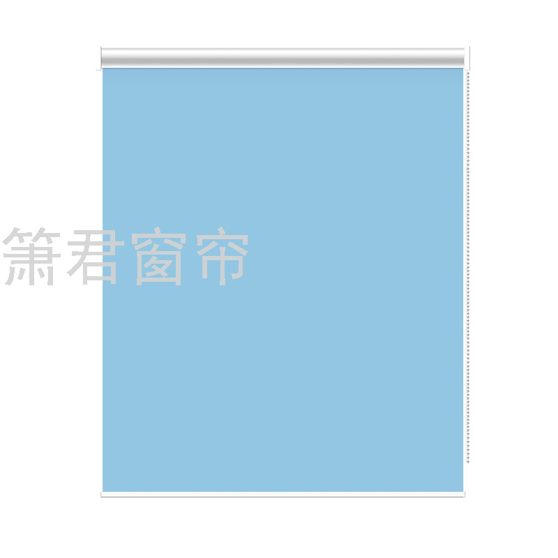 Foreign Trade Roller Shutter Engineering Curtain Fabric Sun-Proof Office Bedroom Customized Finished Full Shading Louver Roller Shutter